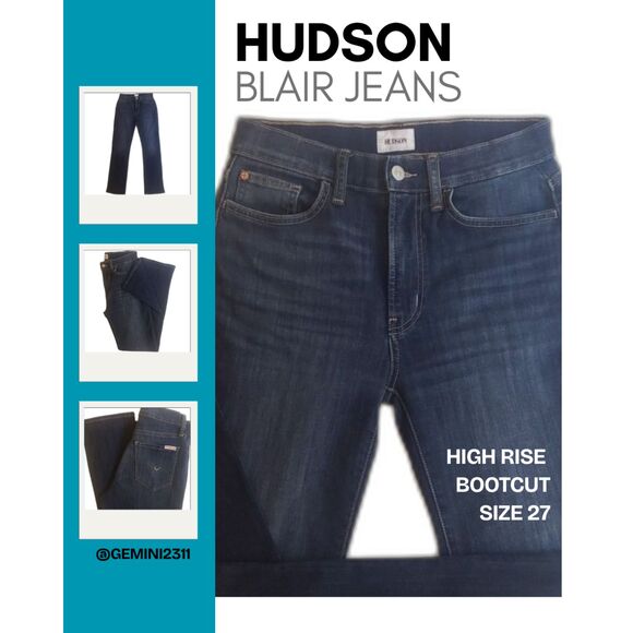 Hudson Jeans Denim - Hudson - Blair Jeans - High Rise - Bootcut - Dark Blue - Women Size 27
